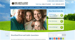 Desktop Screenshot of heartlandfootandankle.com