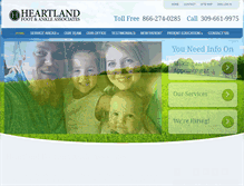 Tablet Screenshot of heartlandfootandankle.com